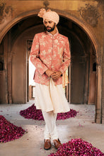 Load image into Gallery viewer, Pink Kiran Dori Embroidery Bandhgala with Anarkali Kurta