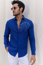 Load image into Gallery viewer, Ultramarine Blue Embroidered Shirt