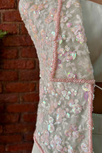 Load image into Gallery viewer, Mint sequin work jacket and pant set