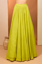 Load image into Gallery viewer, Olive yellow lehenga set