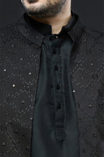 Load image into Gallery viewer, Black Sherwani Jacket Set