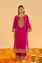 Load image into Gallery viewer, Aamish - Long A-line Kurta with Palazzo and Dupatta