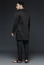 Load image into Gallery viewer, Black Sherwani Jacket Set