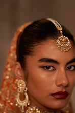 Load image into Gallery viewer, Rust Raw Silk Double Dupatta Lehenga Set