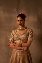 Load image into Gallery viewer, Ivory Raw Silk Double Dupatta Lehenga Set