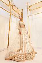 Load image into Gallery viewer, Gita ivory -  Ivory Elegance Raw Silk Zardosi Bridal Lehenga Set