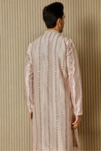 Load image into Gallery viewer, Peach Sequin Radiance Chanderi Silk Kurta