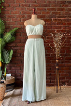 Load image into Gallery viewer, Mint sequin work jacket and pant set