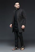 Load image into Gallery viewer, Black Sherwani Jacket Set