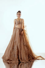 Load image into Gallery viewer, DAFFODIL BROWN - DAFFODIL ORGANZA LEHENGA SET