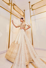 Load image into Gallery viewer, diksha D20 - Vanilla Silk Raw Silk Zardosi Bridal Lehenga Set