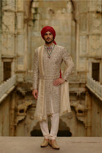 Load image into Gallery viewer, Gold Sherwani Zardozi Embroidery Set