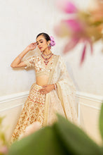 Load image into Gallery viewer, Anar ivory - Ivory Radiance Raw Silk Zardosi Bridal Lehenga Set