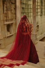 Load image into Gallery viewer, Burgundy Lehenga Choli Dupatta Set