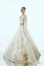Load image into Gallery viewer, DAFFODIL IVORY IVORY - DAFFODIL IVORY ORGANZA LEHENGA SET