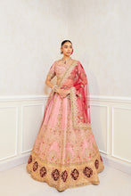 Load image into Gallery viewer, Rangsagar - Rosette Charm Raw Silk Zardosi Bridal Lehenga Set