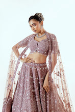 Load image into Gallery viewer, IRISH WINE - IRISH ORGANZA LEHENGA SET