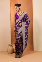 Load image into Gallery viewer, PURPLE SAREE SET