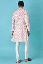 Load image into Gallery viewer, Offwhite Paradise Multicolour Chanderi Jacquard Kurta