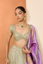 Load image into Gallery viewer, Green lehenga set