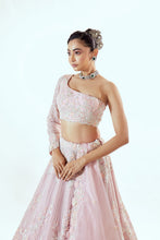 Load image into Gallery viewer, PARSE PINK - PARSE ORGANZA LEHENGA SET