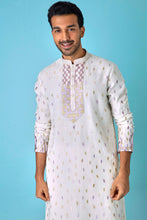 Load image into Gallery viewer, Ivory Extravaganza Ivory Chanderi Silk Kurta with Resham and Zari Embroidery