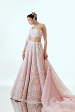 Load image into Gallery viewer, PARSE PINK - PARSE ORGANZA LEHENGA SET