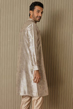 Load image into Gallery viewer, Printed Elegance: Jacquard Silk Kurta with Mirror, Sequin, Resham, and Zari Work