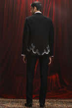 Load image into Gallery viewer, Black Velvet Symmetric Embroidered Tuxedo