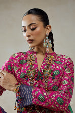 Load image into Gallery viewer, Fuschia Patola Silk Short Jacket Worked Salwar