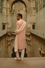 Load image into Gallery viewer, Blush Pink Tafetta Silk Sherwani Set