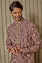 Load image into Gallery viewer, Chakra SymphonyA Jacquard Silk Print Motif Kurta