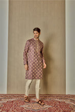 Load image into Gallery viewer, Chakra SymphonyA Jacquard Silk Print Motif Kurta
