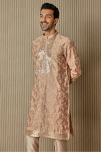 Load image into Gallery viewer, Peachy Radiance: Abstract Floral Sequin Kurta