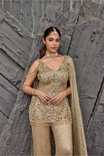 Load image into Gallery viewer, Golden spakle sharara set