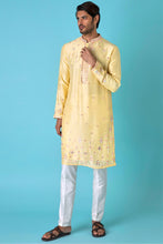 Load image into Gallery viewer, Yellow Charm: Mirror Chanderi Silk Kurta