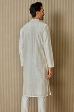 Load image into Gallery viewer, Ivory Geometric Elegance Chanderi Silk Kurta
