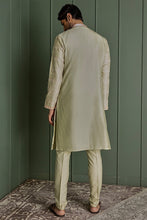 Load image into Gallery viewer, Olive Resham Charm Chanderi Silk Kurta