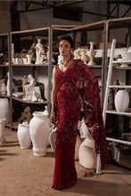 Load image into Gallery viewer, MERLOT GLOW SAREE