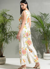 Load image into Gallery viewer, Ivory handpainted jumpsuit