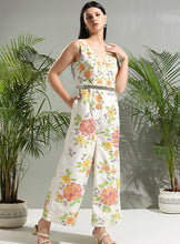 Load image into Gallery viewer, Ivory handpainted jumpsuit