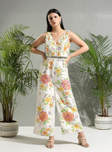Load image into Gallery viewer, Ivory handpainted jumpsuit