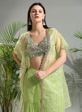 Load image into Gallery viewer, Olive Green Sharara set