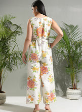 Load image into Gallery viewer, Ivory handpainted jumpsuit