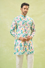 Load image into Gallery viewer, Multi Coloured Embossed Kurta-Jacket Set