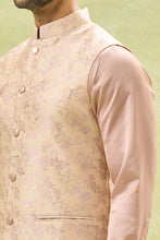 Load image into Gallery viewer, Pink Brocade Kurta-Jacket Set