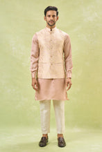 Load image into Gallery viewer, Pink Brocade Kurta-Jacket Set