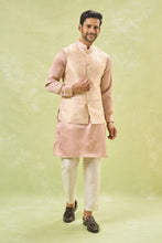 Load image into Gallery viewer, Pink Brocade Kurta-Jacket Set