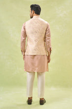 Load image into Gallery viewer, Pink Brocade Kurta-Jacket Set