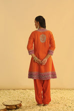 Load image into Gallery viewer, Rayana - Orange A-line Kurta with Salwar & Dupatta